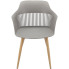 szare polipropylenowe krzesło ogrodowe Sazo 3X