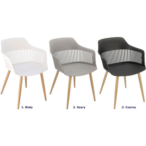kolory nowoczesnego krzesła z ażurowym oparciem Sazo 3X