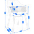wymiary krzesła nowoczesnego Sazo 3X