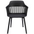 czarne krzesło kuchenne kubełkowe Sazo 4X