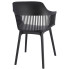 czarne krzesło kuchenne z ażurowym oparciem Sazo 4X