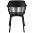 czarne krzesło z podłokietnikami w stylu nowoczesnym Sazo 4X