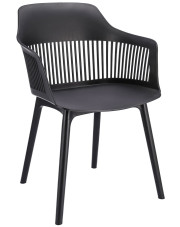 Czarne krzesło nowoczesne na taras - Sazo 4X w sklepie Edinos.pl