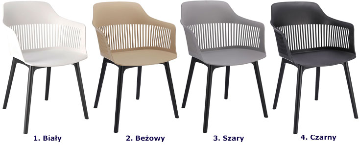 Kolory ażurowego krzesła Sazo 4X