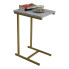 Minimalistyczny stolik boczny złoty + beton - Elys 3X