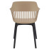 beżowo czarne krzesło kuchenne z ażurowym oparciem Sazo 4X
