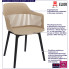 Infografika beżowego ażurowego krzesła Sazo 4X