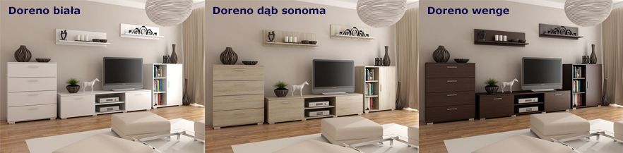 Nowoczesne meblościanki Doreno - do salonu