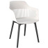 Białe krzesło z ażurowym oparciem do ogrodu - Sazo 4X