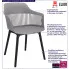 Infografika szarego ażurowego krzesła Sazo 4X