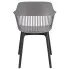 szare ażurowe krzesło nowoczesne do ogrodu Sazo 4X