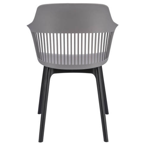 szare ażurowe krzesło nowoczesne do ogrodu Sazo 4X