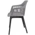 szare krzesło z ażurowym oparciem do stołu Sazo 4X