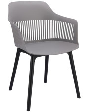 Szare krzesło ażurowe w stylu nowoczesnym - Sazo 4X w sklepie Edinos.pl
