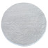 Biały okrągły dywan typu shaggy - Moxi