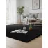 Czarny nowoczesny puszysty dywan   Sati