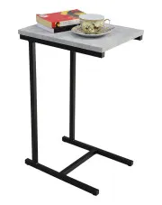 Stolik pod laptopa z metalowym stelażem czarny + beton - Elys 4X w sklepie Edinos.pl