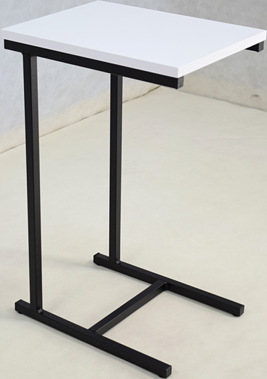 Minimalistyczny stolik boczny Elys 4X czarny+biały