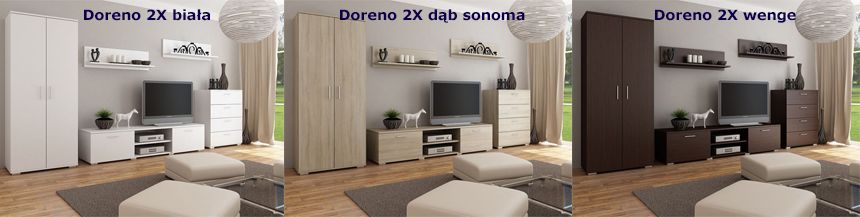 Nowoczesne meblościanki Doreno 2X - do salonu