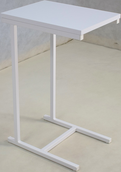 Minimalistyczny stolik boczny Elys 5X biały