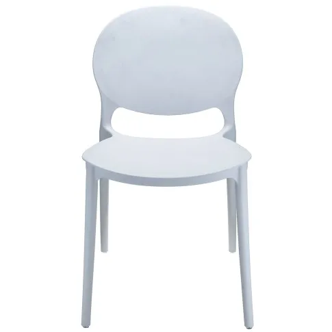 białe krzesło polipropylenowe na balkon Iser