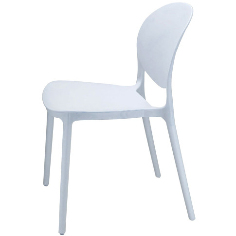 białe minimalistyczne krzesło kuchenne Iser
