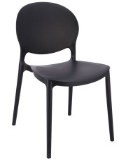 Czarne krzesło nowoczesne do kuchni - Iser w sklepie Edinos.pl