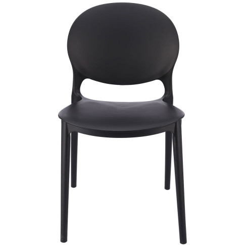 czarne krzesło plastikowe Iser