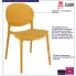 Infografika musztardowego krzesła polipropylenowego Iser