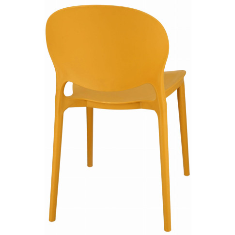musztardowe krzesło nowoczesne do salonu Iser