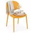 Musztardowe nowoczesne krzesło kuchenne Osmen