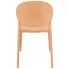 beżowe jednokolorowe krzesło nowoczesne Iser