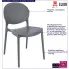 Infografika szarego krzesła polipropylenowego Iser