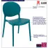 Infografika niebieskiego krzesła polipropylenowego Iser