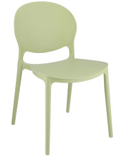 Krzesło ogrodowe z okrągłym oparciem jasny zielony - Iser w sklepie Edinos.pl