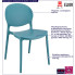 Infografika krzesła polipropylenowego niebieski Iser