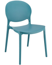 Niebieskie krzesło do nowoczesnej jadalni - Iser w sklepie Edinos.pl