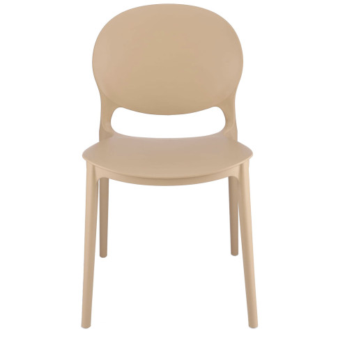beżowe krzesło w stylu minimalistycznym Iser