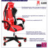 infografika czarno czerwonego fotela gamingowego Curt