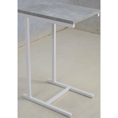 Wizualizacja stolika bocznego Elys 5X biały beton