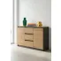 Duża komoda dąb artisan antracyt Mombi