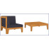 Sofa i stolik Arkano 3X szare poduszki