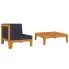 Sofa i stolik ogrodowy z drewna akacjowego - Cefilo 3X