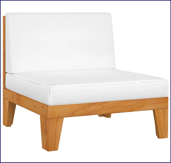 Drewniany fotel ogrodowy Arkano 4X kremowe poduszki