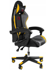 Czarno-żółte ergonomiczne krzesło komputerowe - Curt w sklepie Edinos.pl