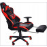 czarno czerwony ergonomiczny fotel obrotowy do komputera młodzieżowy Husar