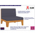 Drewniany fotel ogrodowy Arkano 4X szare poduszki