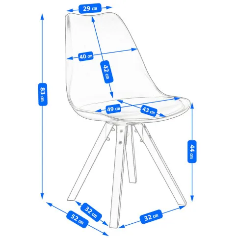 Wymiary krzesła Wiso