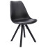 Czarne krzesło z nogami typu krzyżak - Wiso