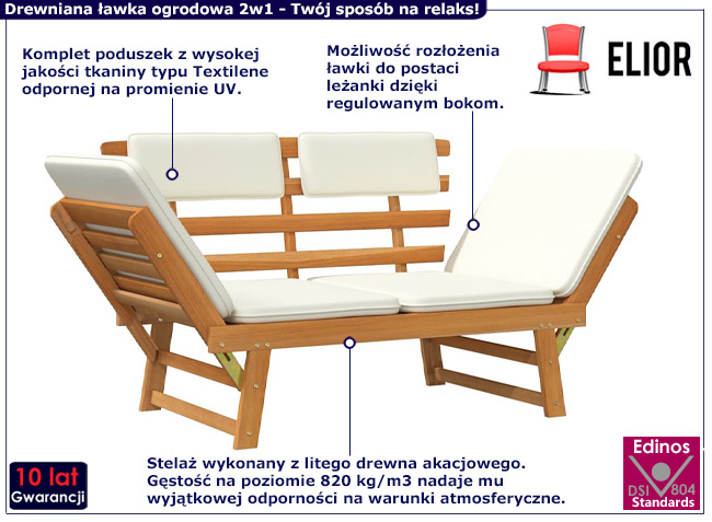 Rozkładana ławka Arlok